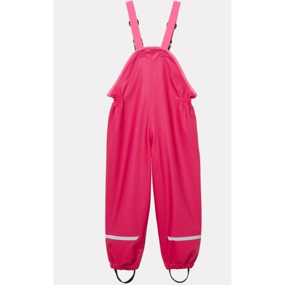 HELLY HANSEN Girls Pink Rain Bib Pants Straps Size 116/6